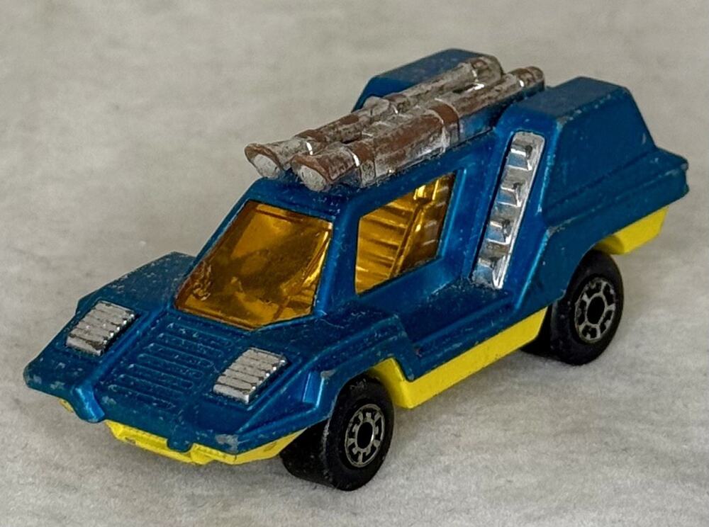 Vintage Matchbox Superfast No 68 Cosmobile Blue Yellow Die Cast Car Vintage 70s